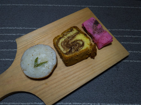 Market snacks made from flour and other ingredients