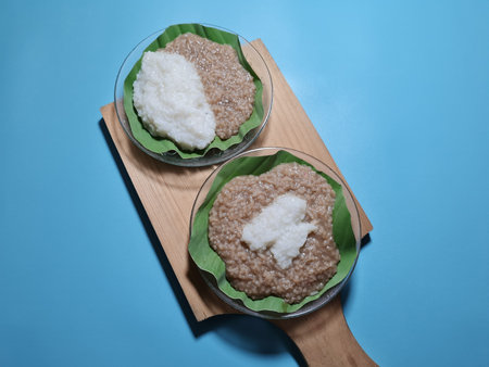 Typical cuisine from Indonesia, namely red and white porridge or the Javanese language is red jenang