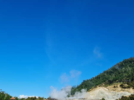 Beautiful mountain landscape with blue skyの写真素材