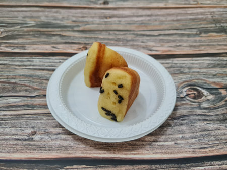 Chocolate flavored pukis cake made from flour and other ingredients