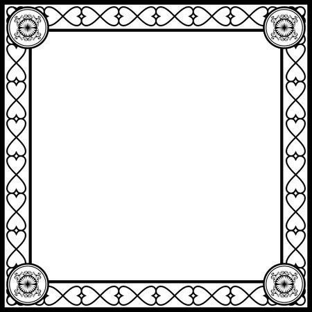 Ornament frames can be for wedding invitations, book covers or othersのイラスト素材