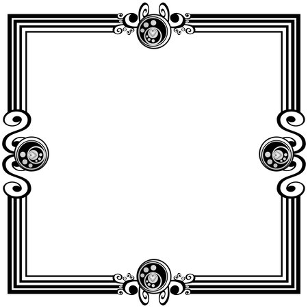 Ornament frames can be for wedding invitations, book covers or othersのイラスト素材
