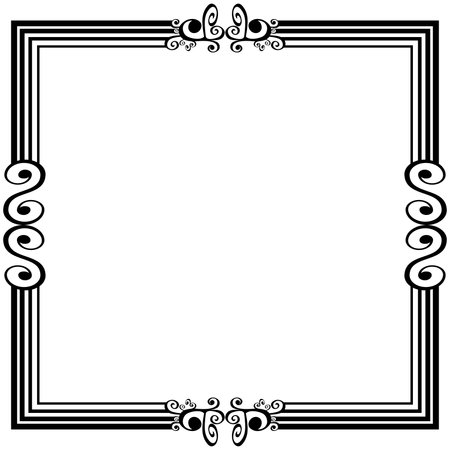 Ornament frames can be for wedding invitations, book covers or othersのイラスト素材