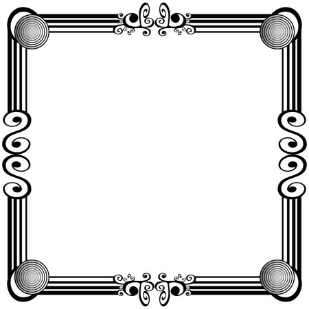 Ornament frames can be for wedding invitations, book covers or othersのイラスト素材