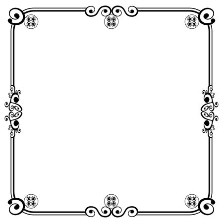 Ornament frames can be for wedding invitations, book covers or othersのイラスト素材