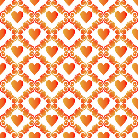 An abstract pattern with a bright orange color texture can be used for home or other wall decorationのイラスト素材