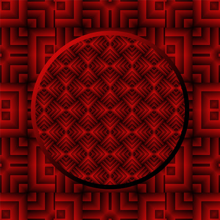 Luxury red seamless pattern with geometric ornament. Vector illustration.のイラスト素材