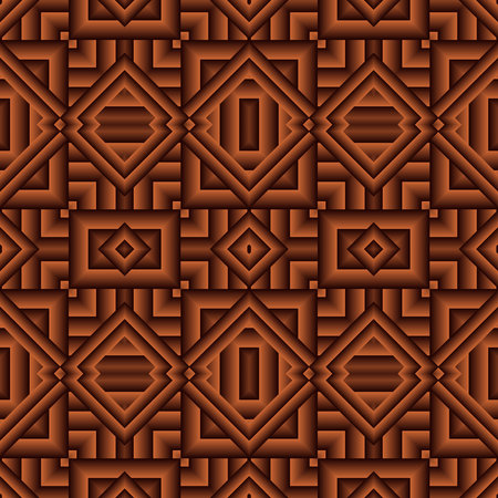 Seamless pattern with geometric ornament. Vector illustration.のイラスト素材