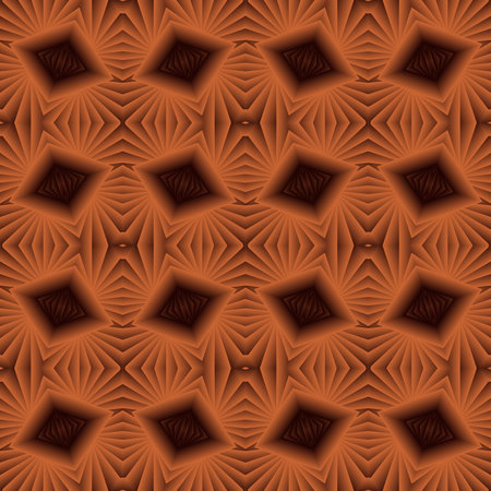 Seamless pattern with symmetrical geometric ornament. Vector image.