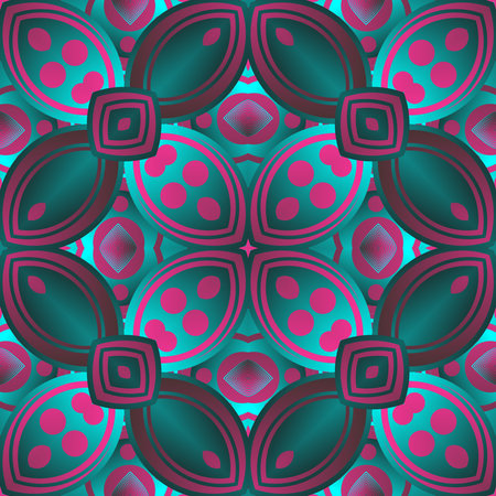 Seamless abstract pattern, symmetric geometric background. Vector illustration.のイラスト素材