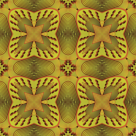 Seamless textured abstract background in brown combined with yellow goldのイラスト素材