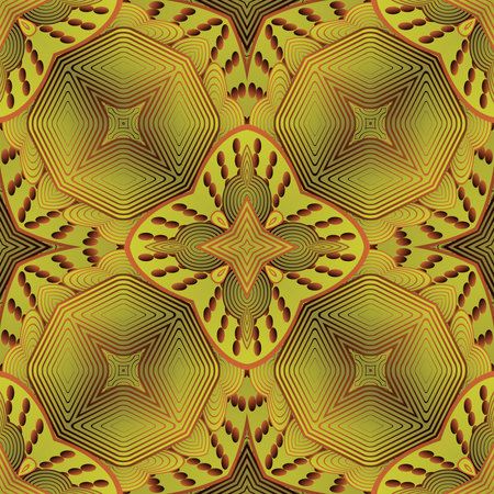 Seamless textured abstract background in brown combined with yellow gold