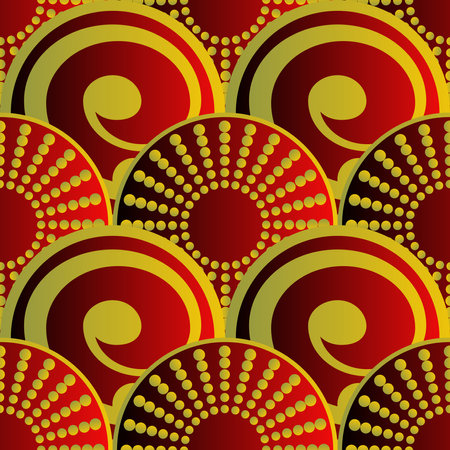 Seamless textured abstract background in red with yellow stripesのイラスト素材