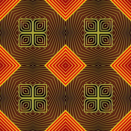Abstract textured seamless background in brown and golden yellow colorsのイラスト素材