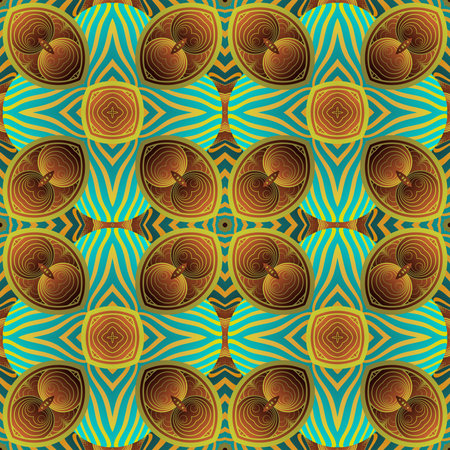 Beautiful seamless textured abstract background in green, golden yellow and brown colors