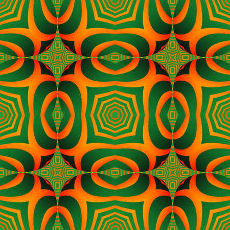 Beautiful orange green color seamless textured abstract backgroundのイラスト素材
