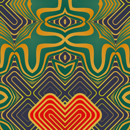 Seamless vector background with tribal motifs. Print. Repeating background. Cloth design, wallpaper.