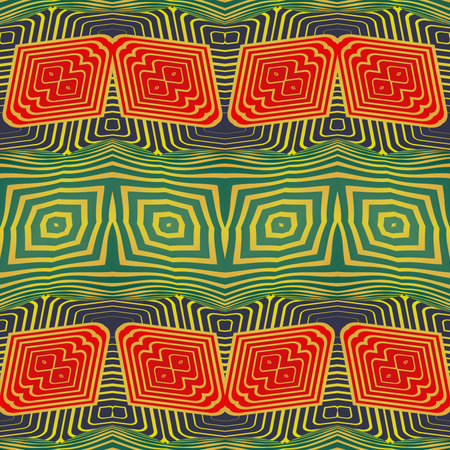 Seamless vector background with tribal motifs. Print. Repeating background. Cloth design, wallpaper.のイラスト素材