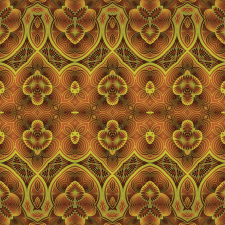 Seamless abstract pattern, symmetrical geometrical background.のイラスト素材