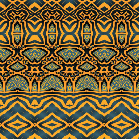 Seamless pattern with abstract geometrical ornament. Textile rapport.のイラスト素材