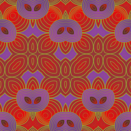 Vector seamless pattern. Colorful ethnic ornament. Arabesque style.のイラスト素材