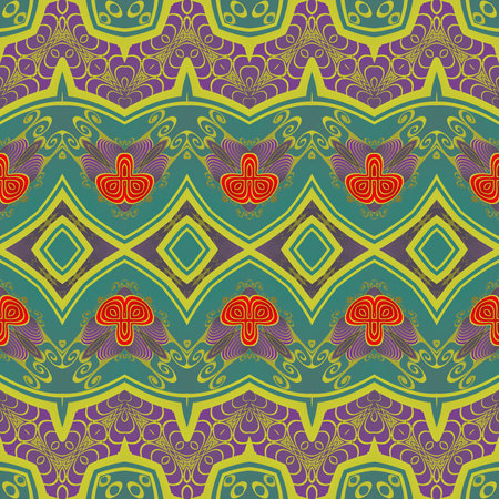 Seamless vector tribal pattern. Aztec geometric background. Tribal seamless pattern.のイラスト素材