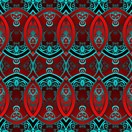 Seamless Abstract Tribal Pattern. Hand Drawn Ethnic Texture, Flight of Imaginationのイラスト素材
