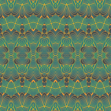 Seamless vector abstract pattern. symmetrical geometric background with repeating elements