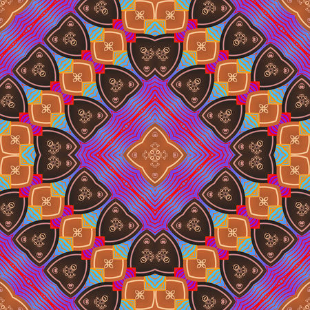 Ethnic boho seamless pattern. Traditional ornament. Tribal pattern. Folk motif. Textile rapport.