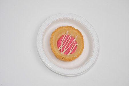 A market snack originating from Indonesia is called milk pie with various flavorsの写真素材