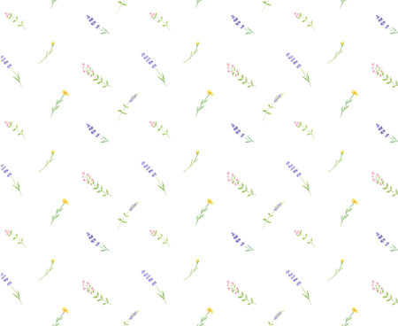 Herb pattern drawn in watercolor.
I have registered a swatch.のイラスト素材