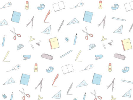 Stationery Wallpaper Patternのイラスト素材
