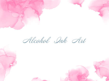 Pink Alcohol Ink Art Frameのイラスト素材