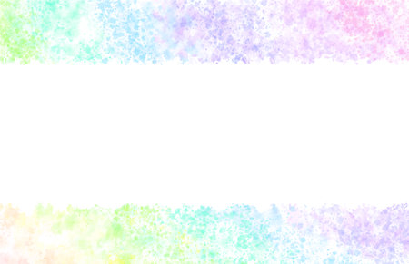 Frame of colorful pastel color watercolor textureのイラスト素材