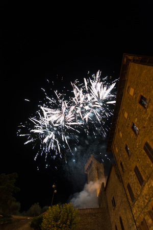 Fire at the Passignano Castleのeditorial素材