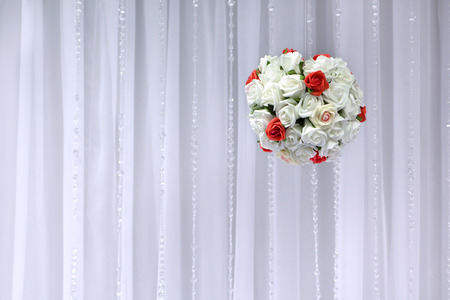 Bridal bouquet of flowers in the shape of layerの写真素材