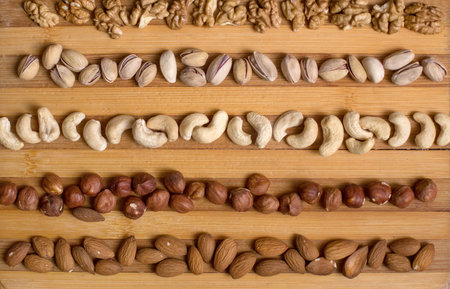 Almonds, walnuts and hazelnuts