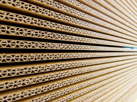 Macro texture of cardboard. Abstract texture and background for designers. Brown paper texture and patternの写真素材