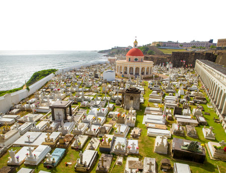 Santa Maria Magdalena de Pazzis Cemetery in San Juan, Puerto Ricoのeditorial素材