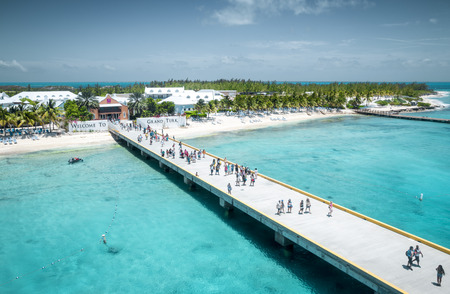 Aerial view of Grand Turk island, Turks and Caicos Islandsのeditorial素材