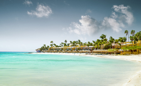 Eagle Beach on Aruba islandのeditorial素材