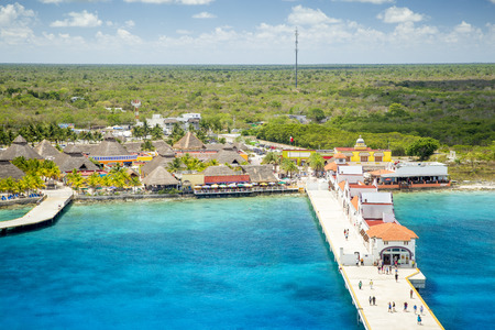 Port in Puerta Maya - Cozumel, Mexicoの写真素材