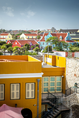 Willemstad town in Curacaoの写真素材