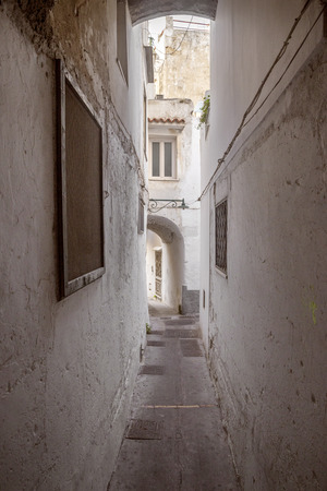 Narrow alley on Capri island, Italyの写真素材