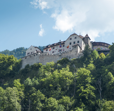 Medieval castle in Vaduz, Liechtensteinのeditorial素材