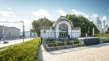 St. Charles' Square and Church in Viennaのeditorial素材