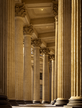 Collonade of Kazan Cathedral in St. Petersburg, Russiaのeditorial素材