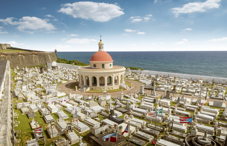 Santa Maria Magdalena de Pazzis cemetery, old San Juan, Puerto Ricoの写真素材