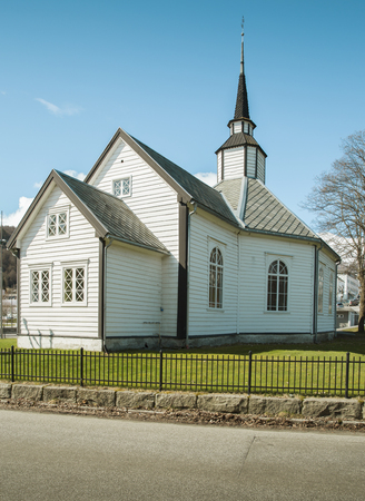 Old wooden church in Norwayの写真素材