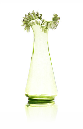 Antique glass case isolated on white backgroundの写真素材